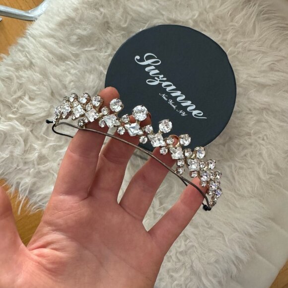 Suzanne New York Crystal Bridal Tiara with Original Box Stunning Suzanne New Yor